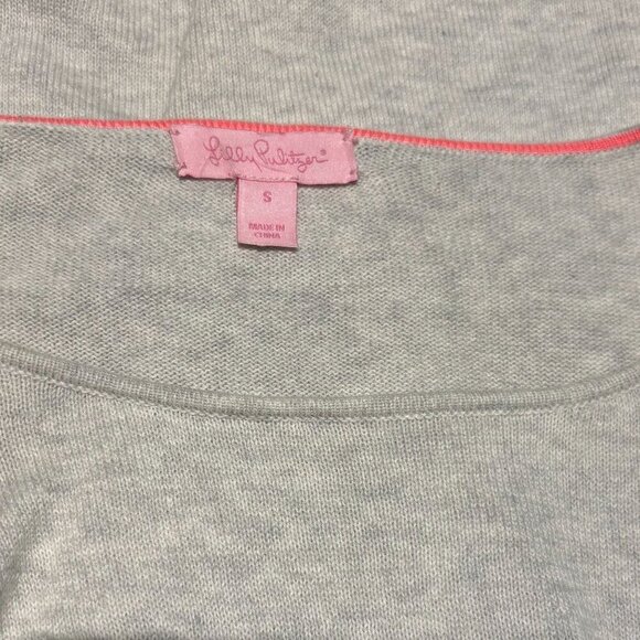 Lilly Pulitzer Women's  Roselle Sweater Small Long Sleeve Gray - Picture 5 of 8
